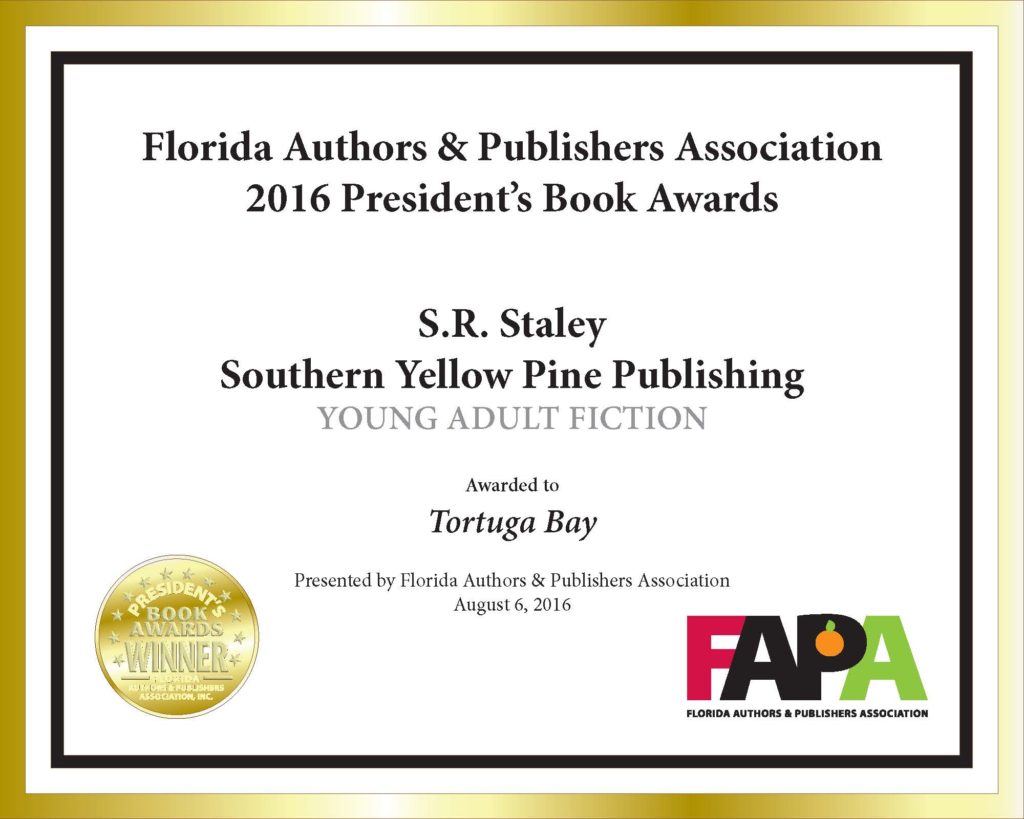 Gold medal certificate for Young Adult Fiction