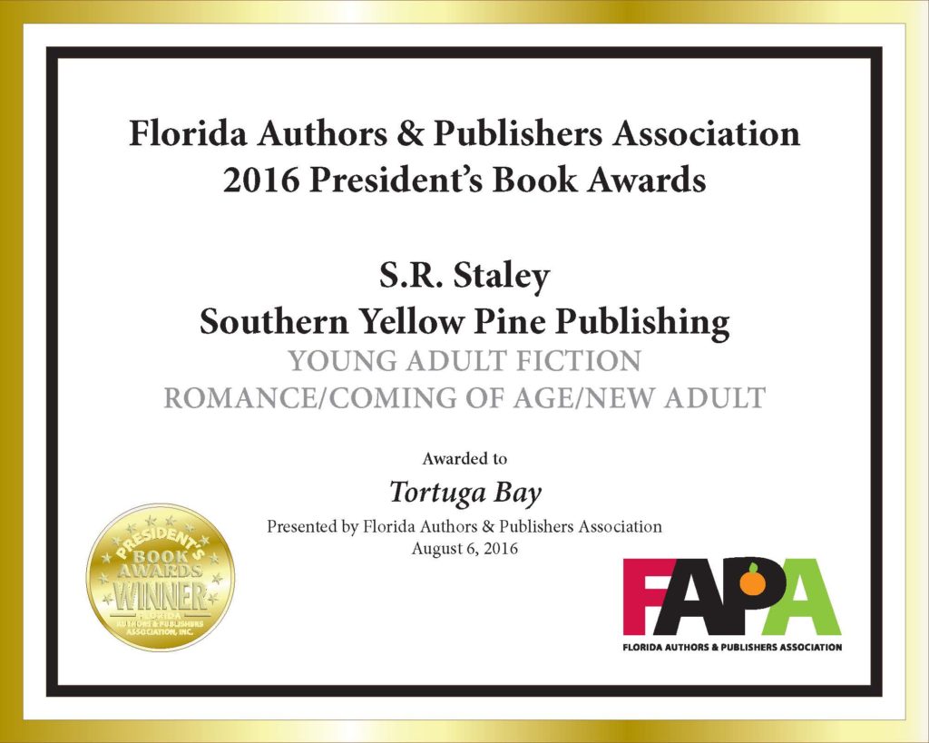 Gold medal certificate for Young Adult Romance/Coming of Age/New Adult